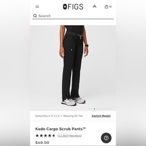 New without tag - Size Small Black Figs Cargo scrubs pants.